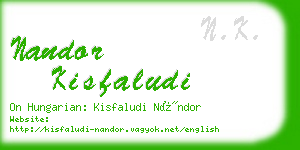 nandor kisfaludi business card